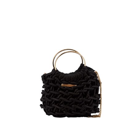 Bolso Clutch Metal Eloise Negro