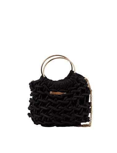 Bolso Clutch Metal Eloise Negro