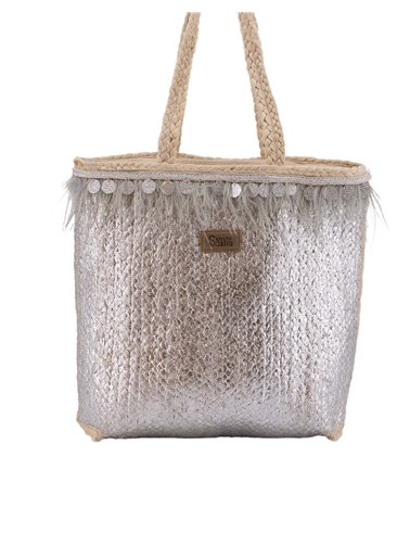 Bolso Shopper Berta Plata