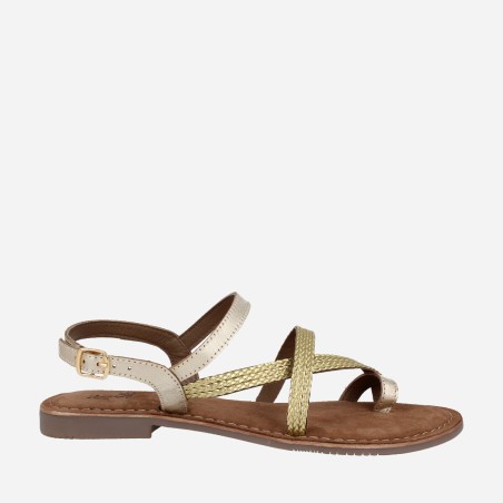 Sandalia Piñas Oro