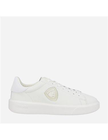 Sneaker Buck07 Lea Blanco