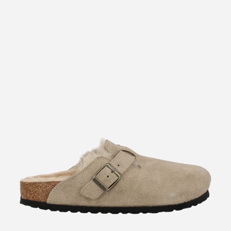 Zueco Boston Shearling Taupe