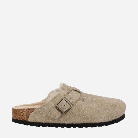 Zueco Boston Shearling Taupe