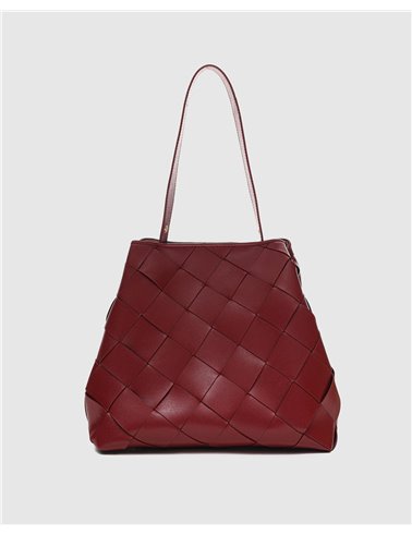 Bolso Chiara Braided Granate