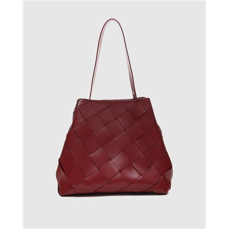Bolso Chiara Braided Granate Bolso Chiara Braided Granate