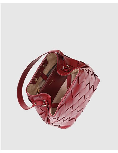 Bolso Chiara Braided Granate
