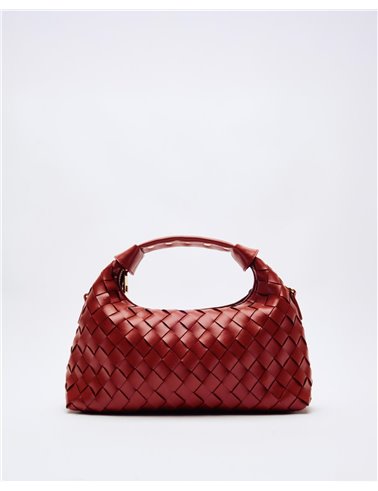 Bolso Dandy Braided Granate