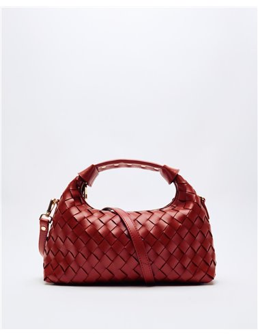 Bolso Dandy Braided Granate