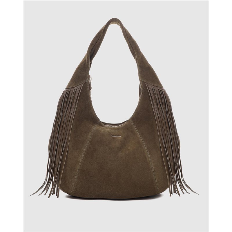 Bolso Gabi Suede Kaki