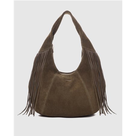 Bolso Gabi Suede Kaki