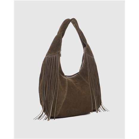 Bolso Gabi Suede Kaki