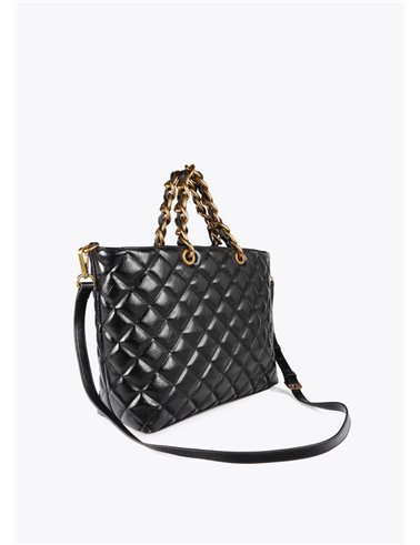 Bolso Shopper Quilted Negro