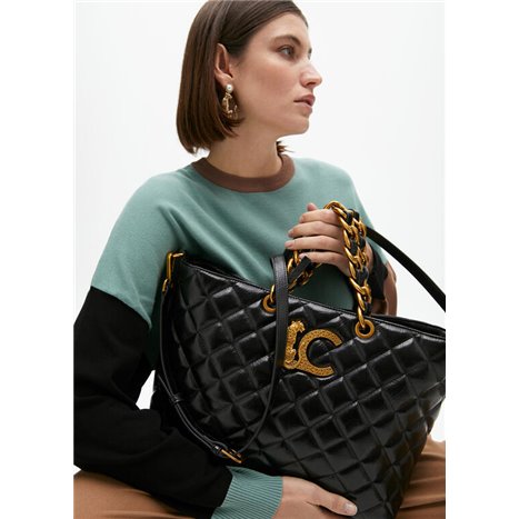 Bolso Shopper Quilted Negro