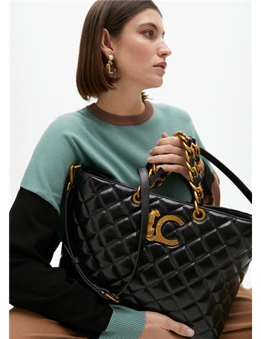 Bolso Shopper Quilted Negro