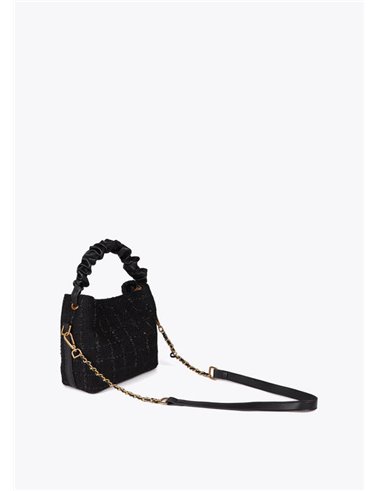 Bolso Mini Tweed Negro