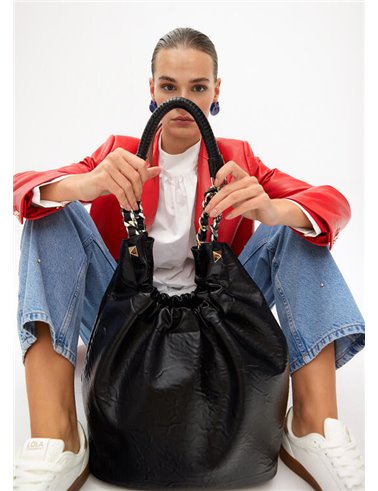 Bolso Shopper Tacha Negro
