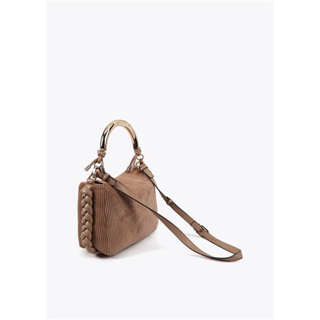 Bolso Bandolera Metal Beig