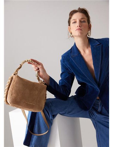 Bolso Bandolera Metal Beig