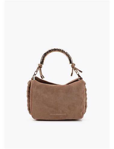 Bolso Bandolera Metal Beig
