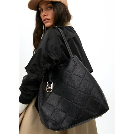 Bolso Shopper Rombo Negro