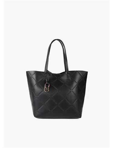 Bolso Shopper Rombo Negro