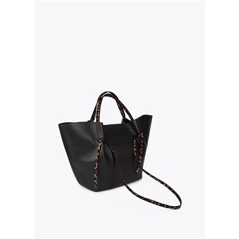 Bolso Shopper Animal Negro