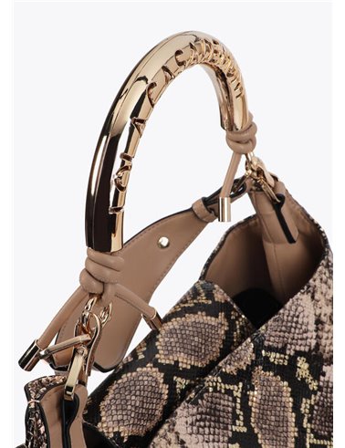 Bolso Shopper Piton Marrón