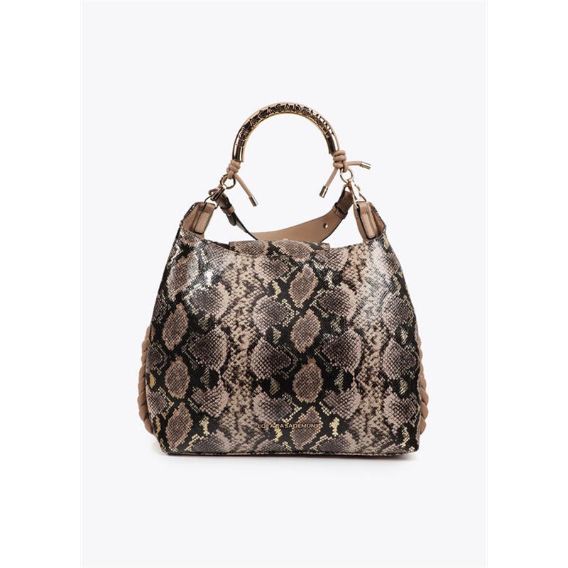 Bolso Shopper Piton Marrón