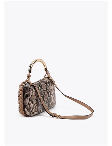Bolso Bandolera Piton Marrón