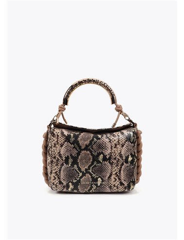 Bolso Bandolera Piton Marrón