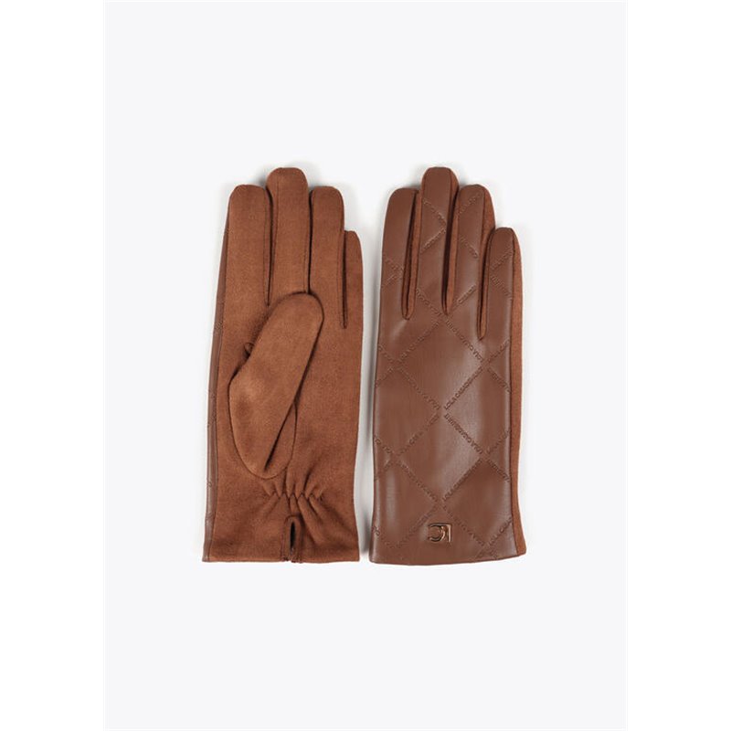 Guante Rombos Logo Marrón