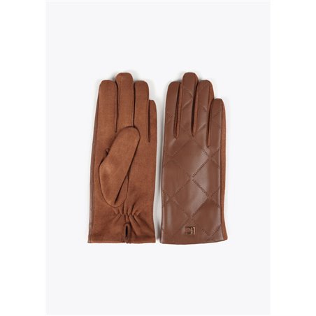 Guante Rombos Logo Marrón