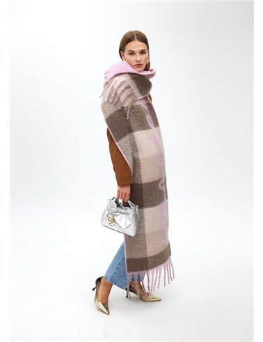 Bufanda Cuadro Gris