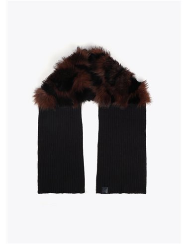 Bufanda Pelo Leo Negro