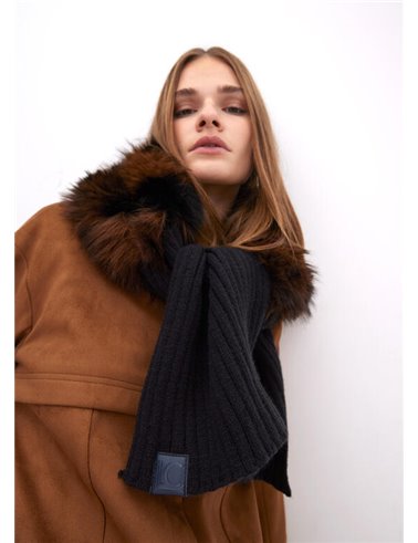 Bufanda Pelo Leo Negro