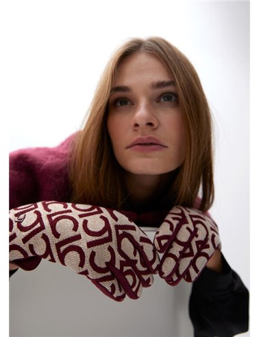 Guante Jacquard Rojo