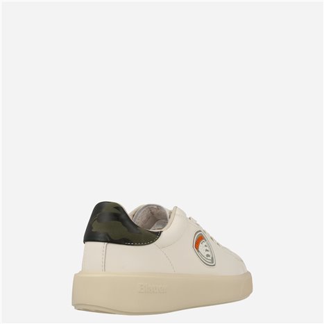 Sneaker Buck07 Lea Blanco