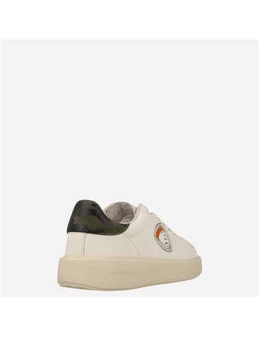 Sneaker Buck07 Lea Blanco