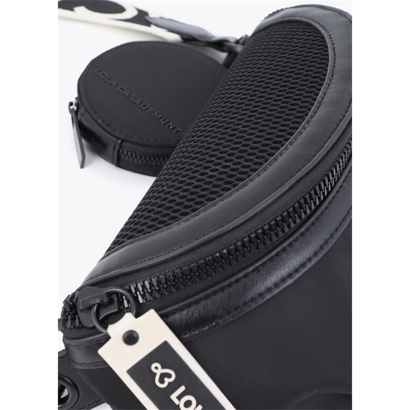 Bolso Riñonera Nylon Negro