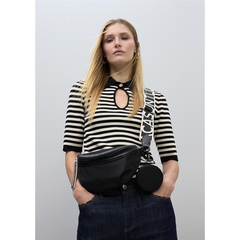 Bolso Riñonera Nylon Negro