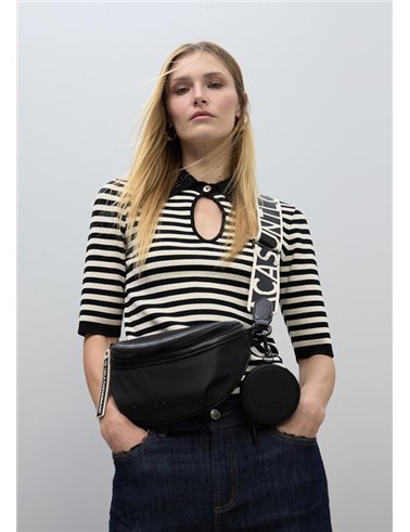 Bolso Riñonera Nylon Negro