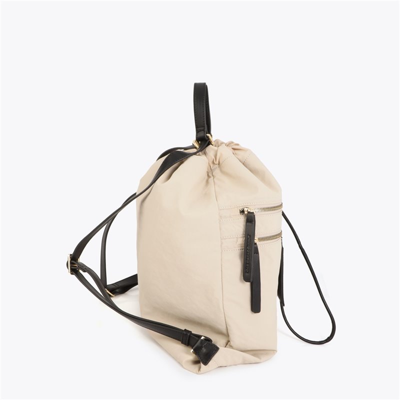 Bolso Mochila Nylon Beig
