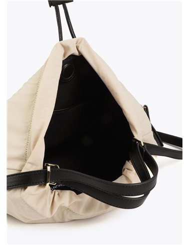 Bolso Mochila Nylon Beig