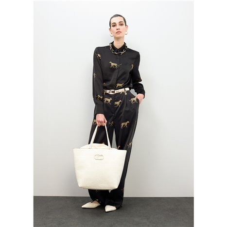 Bolso Shopper Logotipo Beig