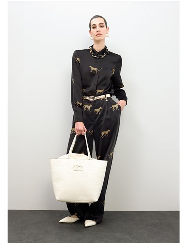 Bolso Shopper Logotipo Beig