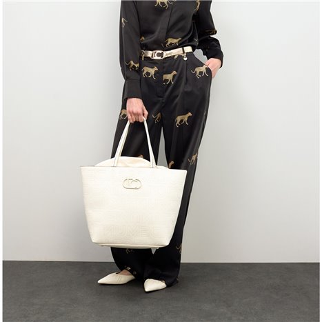 Bolso Shopper Logotipo Beig