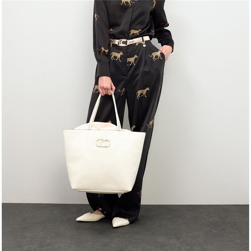 Bolso Shopper Logotipo Beig