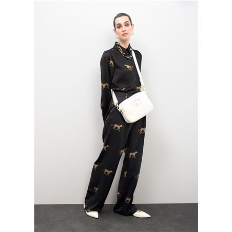 Bolso Bandolera Logotipo Beig