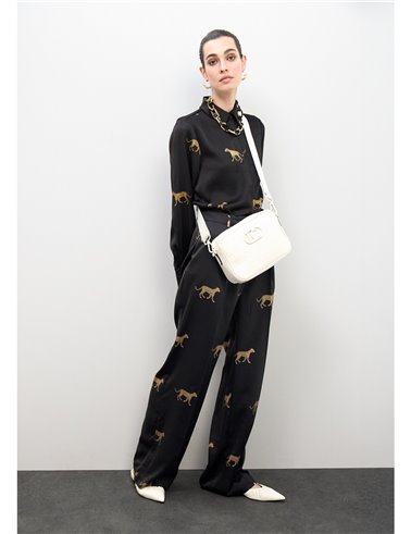 Bolso Bandolera Logotipo Beig