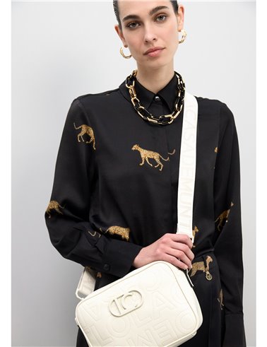 Bolso Bandolera Logotipo Beig